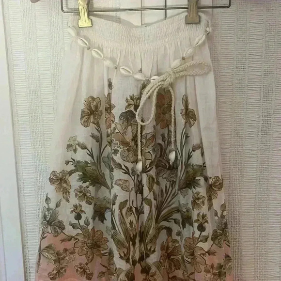 BNWT ZIMMERMANN Chintz belted tiered floral-print linen midi skirt OP - Picture 6 of 11
